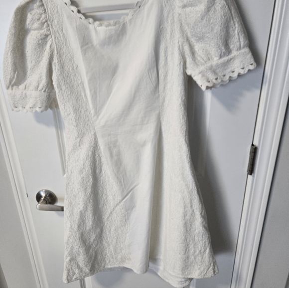 Anthropologies Forever That Girl Puff Sleeve Scoop Neck Mino Dress Small - Picture 5 of 6